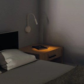 Бяла стенна лампа, височина 53 cm Leo - SULION