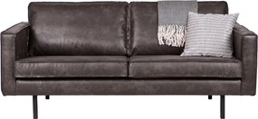 Черен диван от изкуствена кожа 190 cm Rodeo – WOOOD