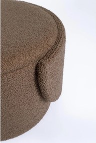 Кафяво-сива табуретка от прежда с примки от букле Anthea – Yes Everyday