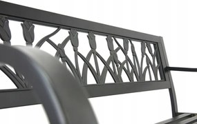 Елегантна градинска пейка 125 x 53 x 77 cm