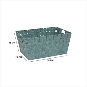 Кош за съхранение 5five Lise, Скосен, 38x26x18 cm - Зелен