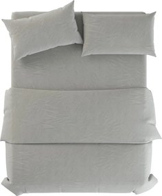 Сиво-зелено единично ленено спално бельо 135x200 cm Stone – Native Natural