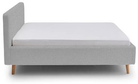 Сиво тапицирано двойно легло 140x200 cm Mattis - Meise Möbel