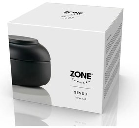 Черен керамичен органайзер за баня за памучни тампони Sensu – Zone