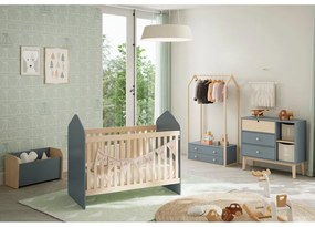 Детски скрин сиво-зелен 90x81x40 cm Estefania – Marckeric