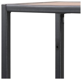 Черна/естествена стенна библиотека от декор от дъб 75x91 cm Seaford – Actona