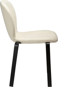 Кремав тапициран трапезен стол Heap – DAN-FORM Denmark