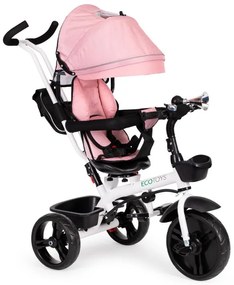 Розова въртяща се триколка с покрив ECOTOYS