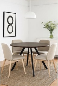 Кръгла трапезна маса от декор от орех ø 120 cm Rivo – Bonami Essentials