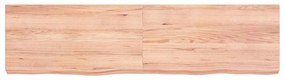 363693 vidaXL Стенен рафт светлокафяв 120x30x(2-6) см обработен масивен дъб