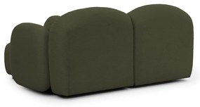 Зелен ъглов диван от прежда с примки от букле (десен ъгъл) Orbit – Ropez