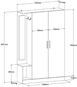 Гардероб Railly 3 вратиs
