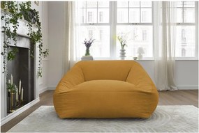 Жълт пуф от рипсено кадифе Lilibet – Bobochic Paris