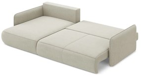 Кремав разтегателен ъглов диван с място за съхранение (ляв ъгъл) Nanea – Makamii