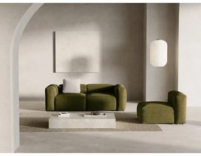 Зелен диван от рипсено кадифе 224 cm Bergano – Cosmopolitan Design