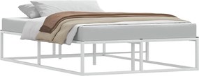 4017424 vidaXL Рамка за легло без матрак Бяла 120x200 cm Метал