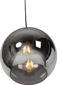 Интелигентна висяща лампа черна с опушено стъкло с Wi-Fi A60 - Wallace