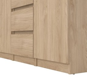 Скрин от дъбов декор в естествен цвят 121x91x50 cm Naia – Tvilum