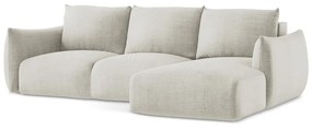 Бежов сгъваем ъглов диван (десен ъгъл) Leila – Makamii