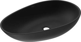 Mexen Nora конгломератна умивалник върху плот 60 x 36 см, черен - 23056071