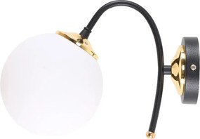 Черно-бяла стенна лампа ø 15 cm Yoyo - Squid Lighting