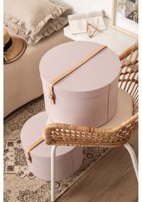 Декоративни светлорозови картонени кутии за съхранение в комплект от 2 бр. с капаци ø 37,5x25 cm Rut Restore Paper Laminate – Bigso