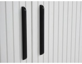 Бял скрин с плъзгащи се врати 180x76x45 cm Nola – Unique Furniture