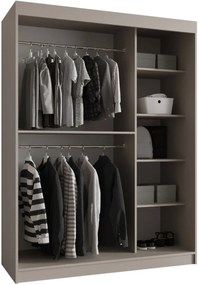 Гардероб Бахрайн 150 плъзгащ-Черен