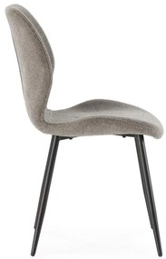 Светлосиви тапицирани трапезни столове в комплект 4 бр. Ansu – Marckeric