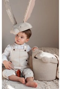 Кремава текстилна детска кошница за играчки ø 25x30 cm Rita the Rabbit – Lorena Canals