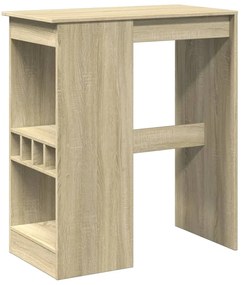854339 vidaXL Бар маса с рафтове дъб сонома 90x47,5x103,5 см инженерно дърво