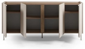 Кремаво-естествен скрин от декор от дъб 180x82x40 cm Lucile – Marckeric