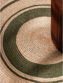 Двустранен/ръчно изработен ютен кръгъл килим в естествен цвят ø 150 cm Basil – Hanse Home