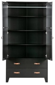 Гардероб от черен бор 94x180 cm Dian - WOOOD