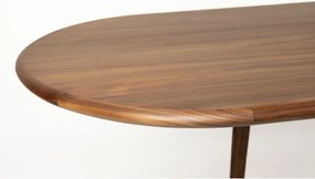 Сгъваема трапезна маса с допълнителна плоча с орехов плот 90x180 cm Twist – Zuiver