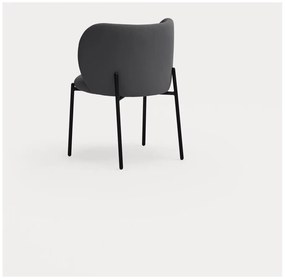 Тъмносиви тапицирани трапезни столове в комплект 2 бр. Mogi – Teulat