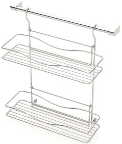 ЕТАЖЕРКА TEKNO TEL MG-042 , 2нива , с релса , хром