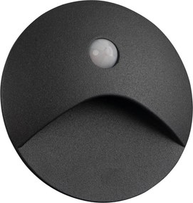 Kanlux 39125 - LED осветително тяло за стълби с сензор EXIN 2,5W/230V 3000K IP65, антрацит, кръгло