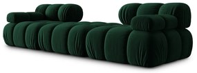 Зелен ъглов диван от кадифе Bellis - Micadoni Home