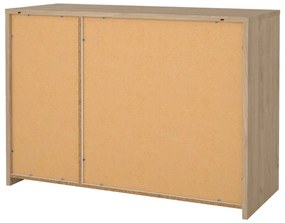 Скрин от дъбов декор в бял и естествен цвят 119x84x48 cm Next – Tvilum