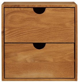 На няколко нива стенен рафт от масивен дъб в естествен цвят 18 cm Townsville – House Nordic