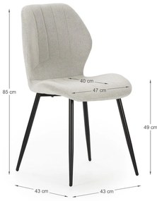 Кремави трапезни столове в комплект от 4 бр. Milu – Marckeric