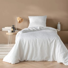 Бяло единично спално бельо от микрофибър 140x200 cm Litea – douceur d'intérieur