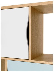 Тюркоазен шкаф за книги 65x191 cm Avon - Woodman