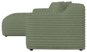 Зелен ъглов диван от рипсено кадифе (ляв ъгъл) Martin – Ropez