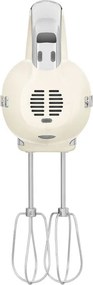 Ръчен миксер SMEG 50's Style HMF01CREU, 250W, 9 скорости, Турбо, Скрит LED дисплей, Таймер, Аксесоари, Кремав