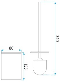 Четки за тоалетна B110 CHROME