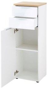 Дъбов шкаф за баня в бял\естествен цвят 39x112 cm Pescara - Germania