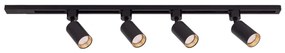 Точково осветително тяло за шинна система TRACER 4xGU10/10W/230V 1 m черно