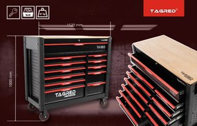 Работна количка XXL с 12 чекмеджета TA180